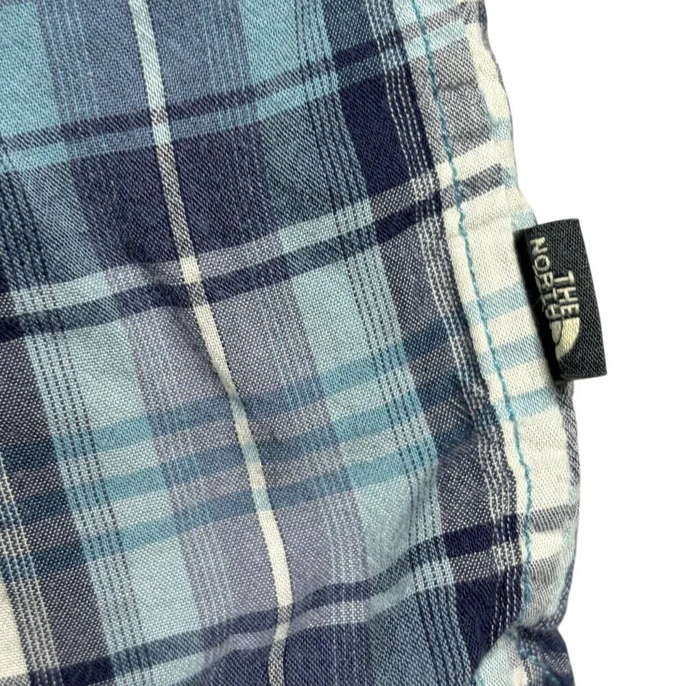 The North Face Plaid Short Sleeve Casual Button Down Mens Size Large